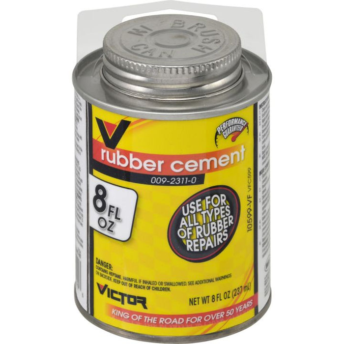 10599-VF Victor Rubber Cement with Brush, 8 oz