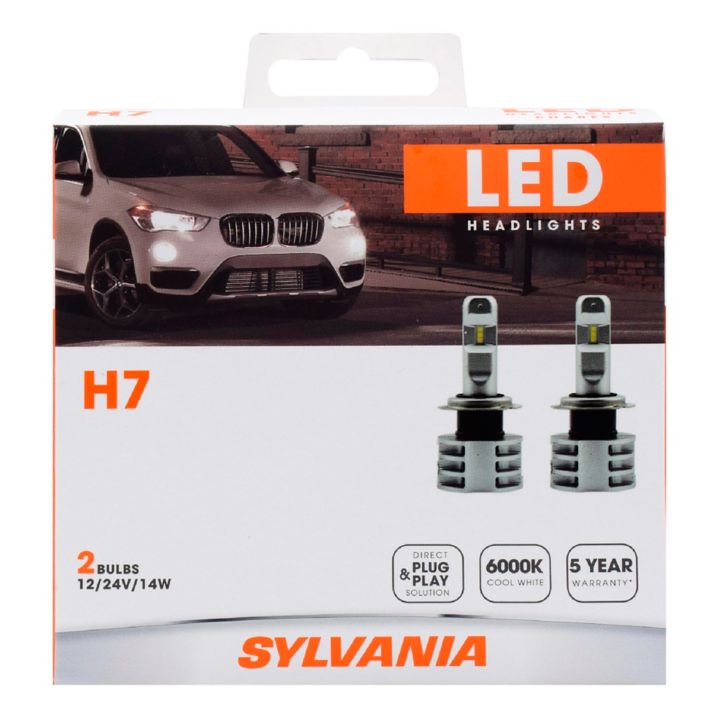 H7LED.BX2 H7 Sylvania LED Headlight Bulbs, 2-pk