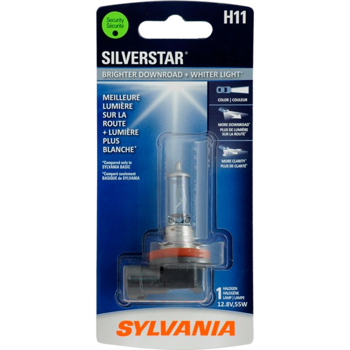 H11ST.BP H11 Sylvania SilverStar® Headlight Bulb, Pack of 1
