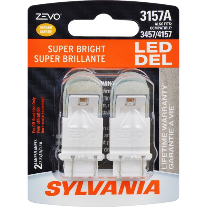 3157ALED.BP2 3157A Amber Sylvania ZEVO® LED Mini Bulbs