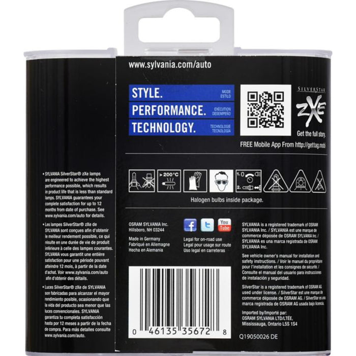 9005XSSZ.PB2 9005XS Sylvania SilverStar® zXe Headlight Bulbs, 1-pk