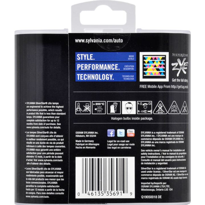 H1SZ.PB2 H1 Sylvania SilverStar® zXe Headlight Bulbs, 2-pk