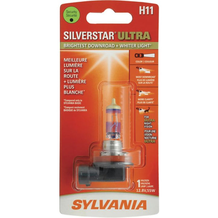 H11SU.BP H11 Sylvania SilverStar® ULTRA Headlight Bulb, 1-pk