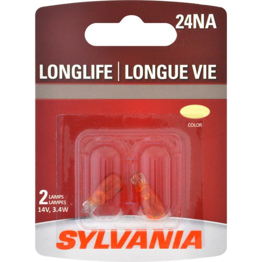 24NALL.BP2 24NA Amber Sylvania Long Life Mini Bulbs