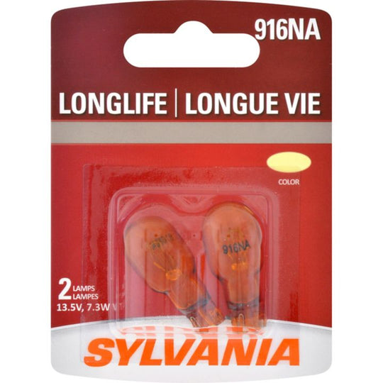 916NALL.BP2 916NA Amber Sylvania Long Life Mini Bulbs