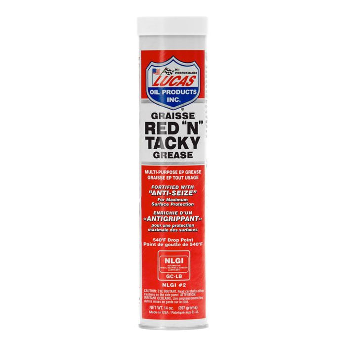 10005 Lucas Red & Tacky Grease Cartridge, 14-oz