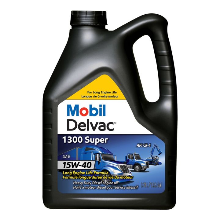 122882 Mobil Delvac 15W40 Conventional Diesel Engine Oil, 3.78-L