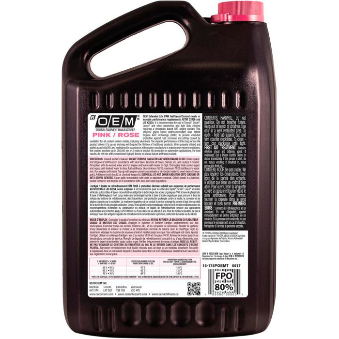 16-174POEMT OEM Concentrated Anti-Freeze/Coolant, Toyota/Lexus/Scion, 3.78-L