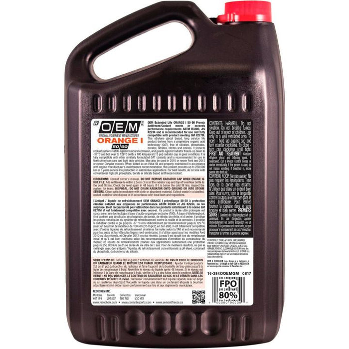 16-384OOEMGM OEM Premixed Anti-Freeze/Coolant, Chevrolet/Buick/Saturn, 3.78-L