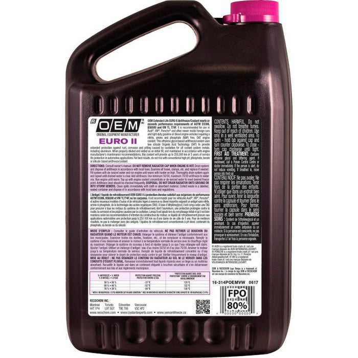 16-314POEMVW OEM Concentrated Anti-Freeze/Coolant, Audi/Volkswagen/Porsche, 3.78-L