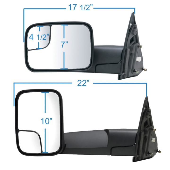 60113-14C K-Source 2002-2009 RAM Towing Mirror, Heated, Pair