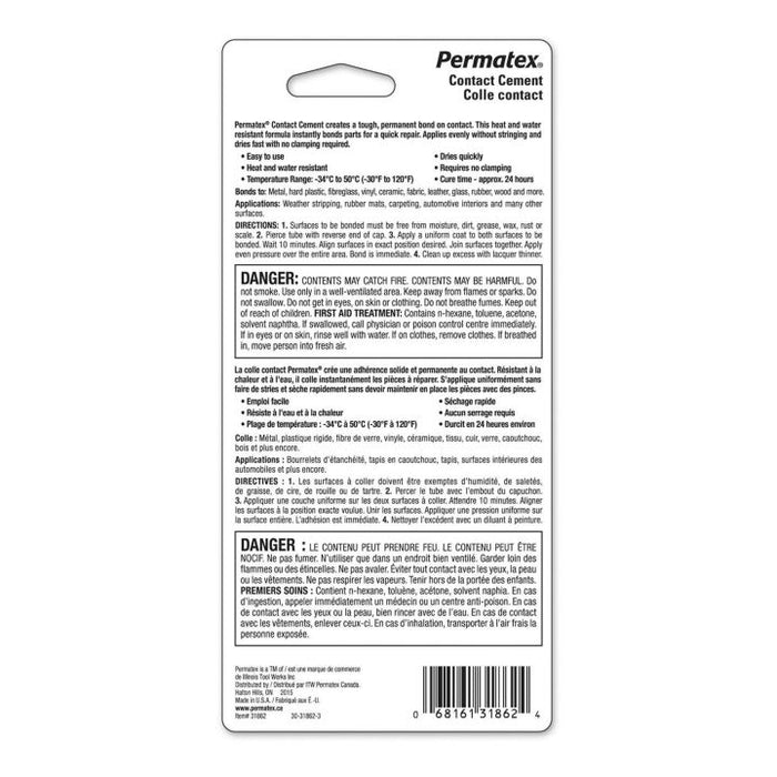 31862 Permatex General Purpose Contact Cement, 44-mL
