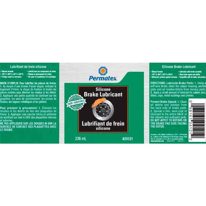 09125 Permatex Synthetic Brake Lubricant, 236-mL
