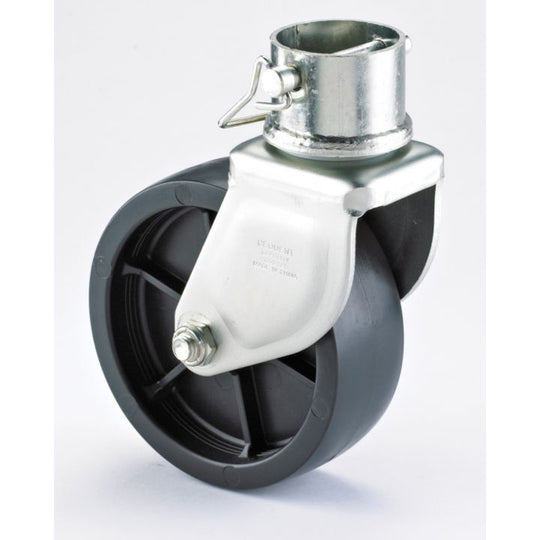 0406915 Bulldog Removable Trailer Caster with Poly Wheel, 6-in