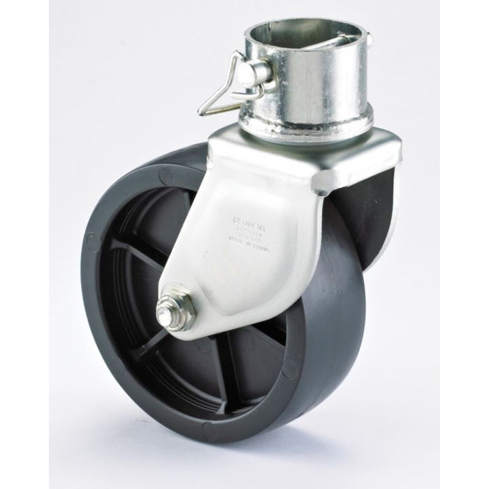 0406915 Bulldog Removable Trailer Caster with Poly Wheel, 6-in