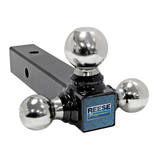 0406925 Reese Towpower Chrome Tri Ball Trailer Hitch Mount