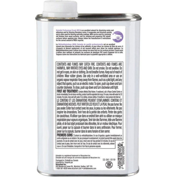 13-361 Methyl Ethyl Ketone (MEK), 946-mL