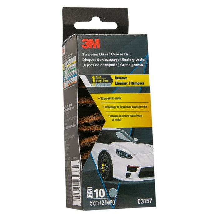 03157 3M Stripping Discs, Coarse, 2-in, 10-pk