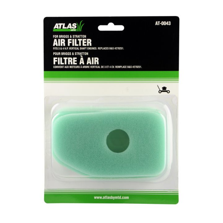 601-085 Atlas Briggs & Stratton Lawn Mower Foam Air Filter